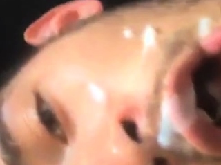 Arab Boy take the full load of daddys cum..