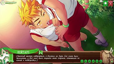Scene 1 – Hiro gives a juicy blowjob to Keitaro (Russian dub)